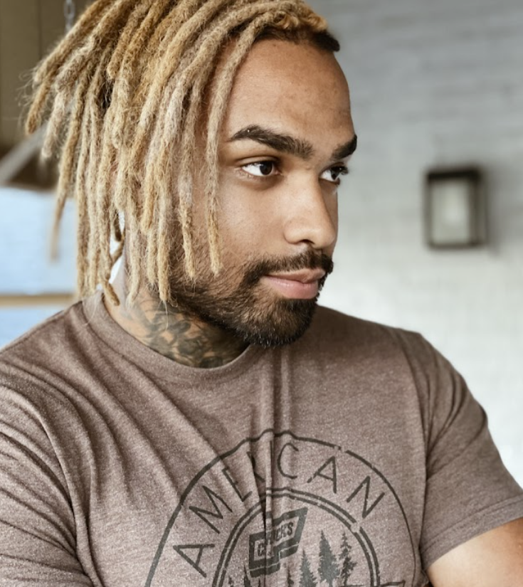 Blonde locs close-up